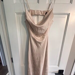 Kittenish Strapless Cream Dress